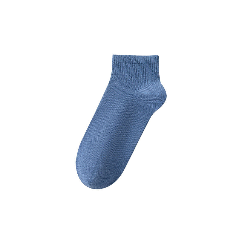 Calcetines tobilleros transpirables de algodón para hombre de primavera-otoño-verano 