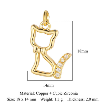 Colgante de cobre y circonita con forma de estrella y sol 