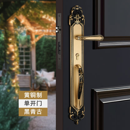 Brass door lock door lock handle