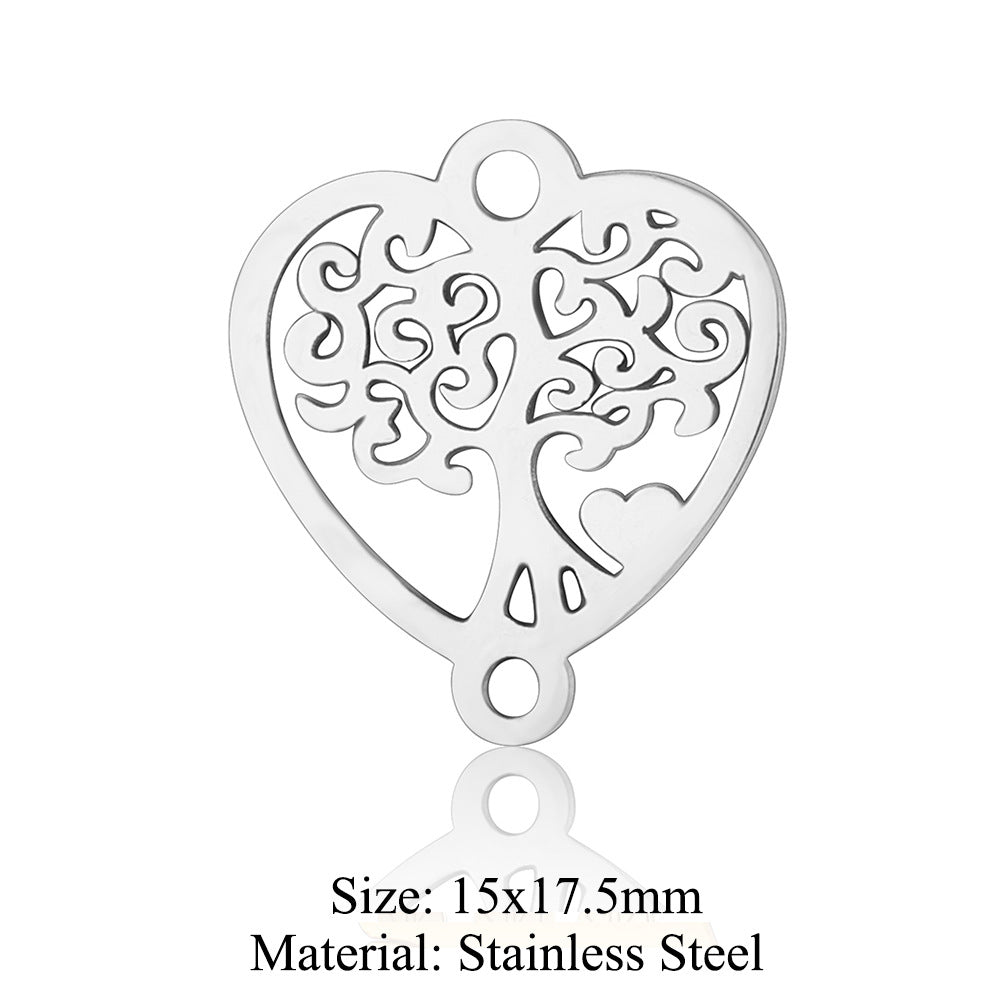 5 pcs/titanium steel accessories Tree of Litfe pendan
