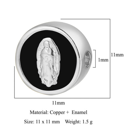 Virgin of Oil Copper Zircon Beads Spacer Beads
