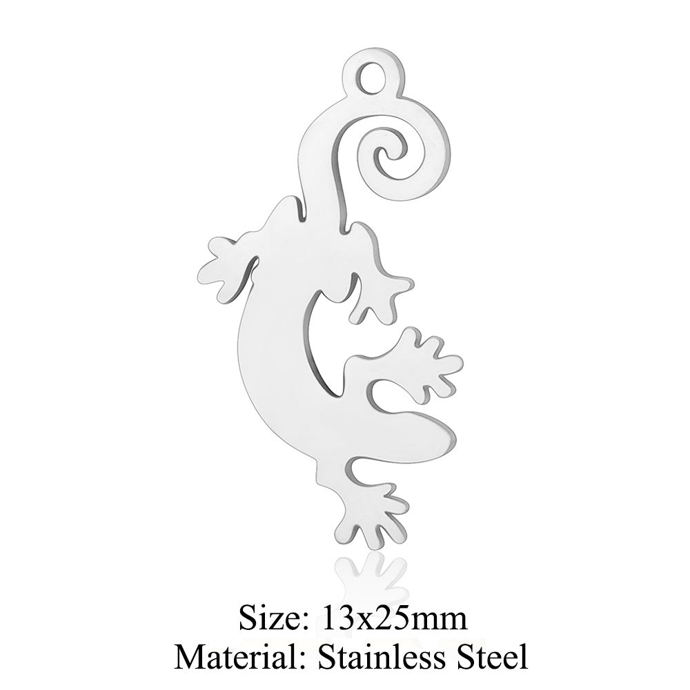 5 pcs/titanium steel pendant swan elephant gecko dolphin