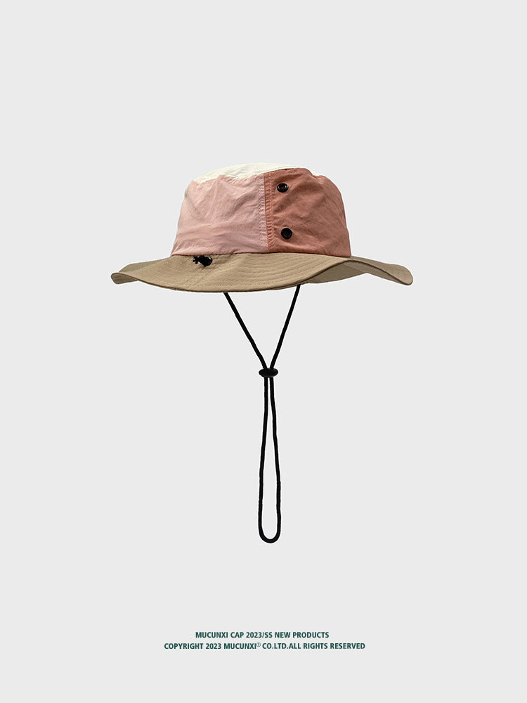 Color-Block Quick-Dry Fisherman Hat Summer
