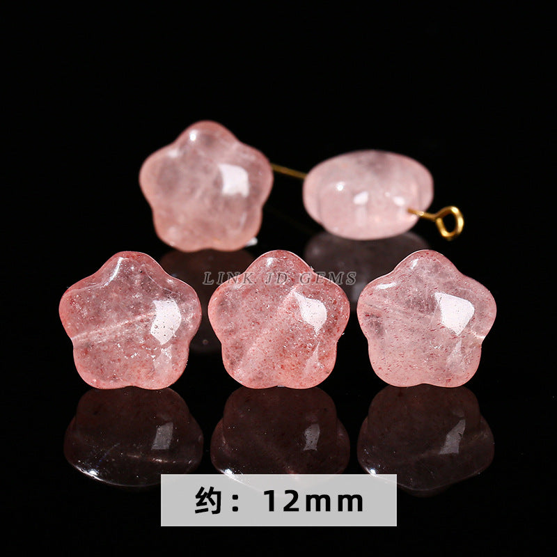 Gray Moonlight Pixiu Red Strawberry Crystal Pendant