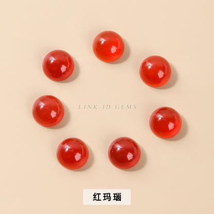 agate chalcedony stone round ring surface loose stone