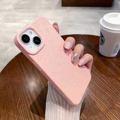 Estuche de trigo para iPhone 16 Pro 11 13 de color sólido de primera calidad con interior de TPU a prueba de golpes 
