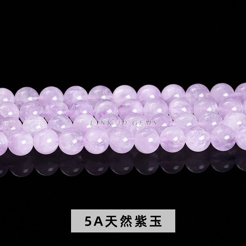 Purple jade loose beads DIY