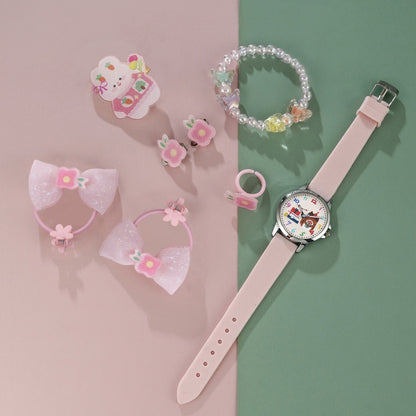 Silicone watch cartoon element jewelry set