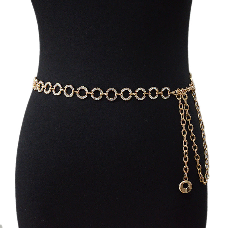 Ring buckle metal chain waist chain