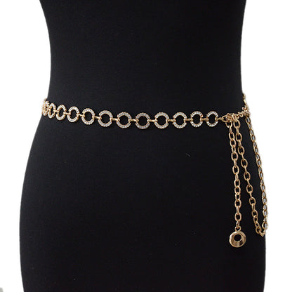 Ring buckle metal chain waist chain