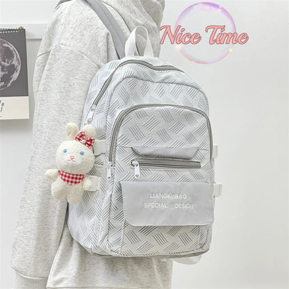 Nylon alphabet casual backpack
