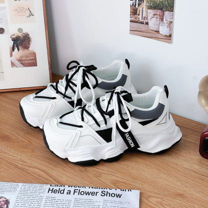 Zapatillas casual de mujer de suela gruesa zapatos de moda versátiles 