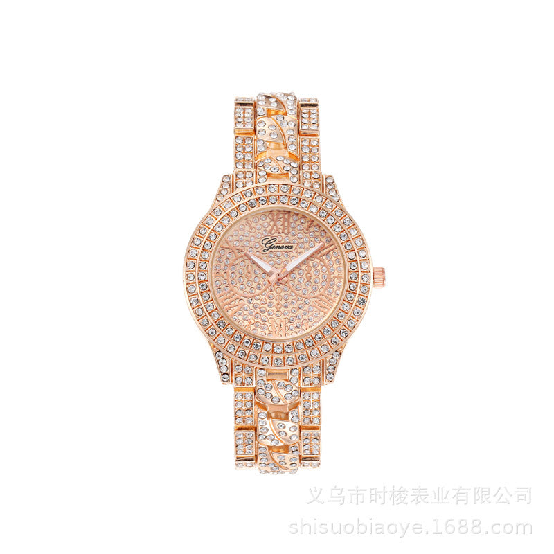 Fashion Quartz Watch Diamond-Embedded Set