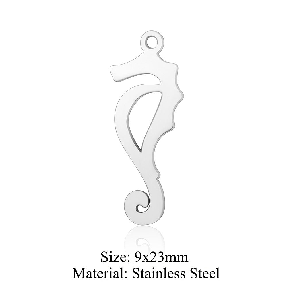 5 pcs/titanium steel pendant swan elephant gecko dolphin