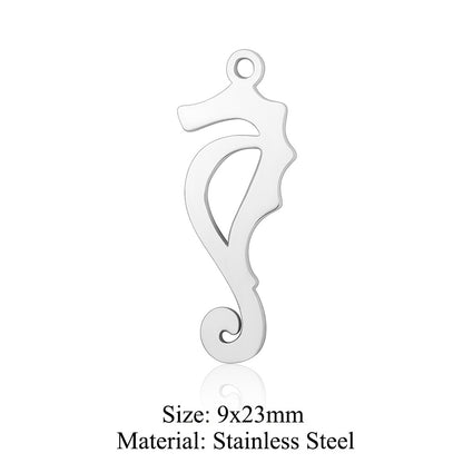 5 pcs/titanium steel pendant swan elephant gecko dolphin