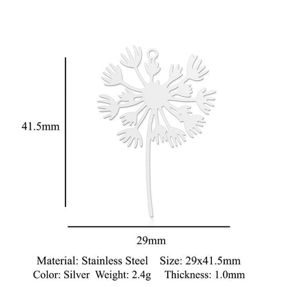 5 pcs/bag leaf maple leaf titanium steel pendant