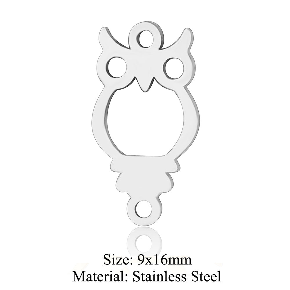 5 pcs/titanium steel pendant pigeon owl dolphin