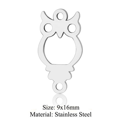 5 pcs/titanium steel pendant pigeon owl dolphin