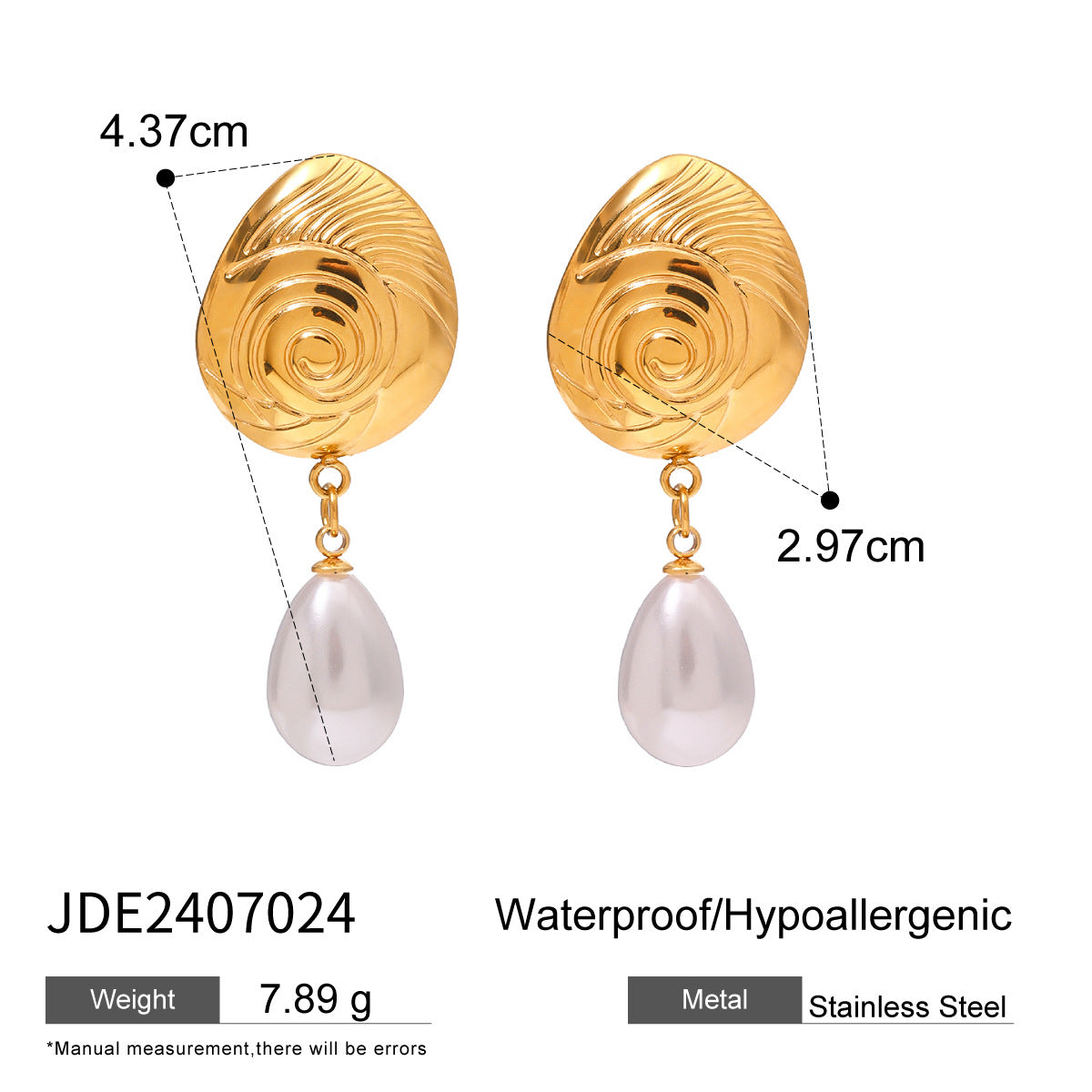 Ocean Earrings Titanium Steel
