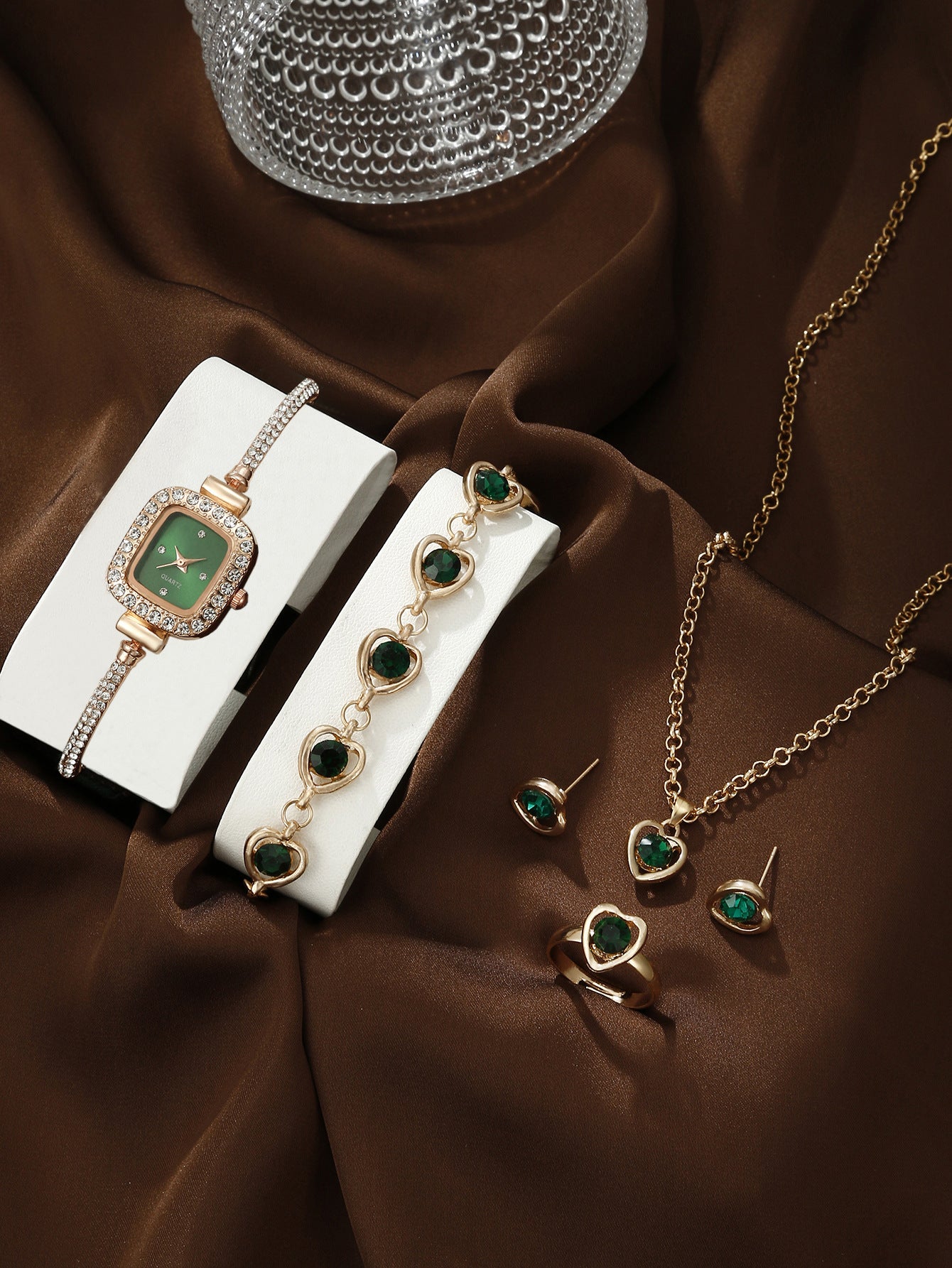 Square watch European jewelry set
