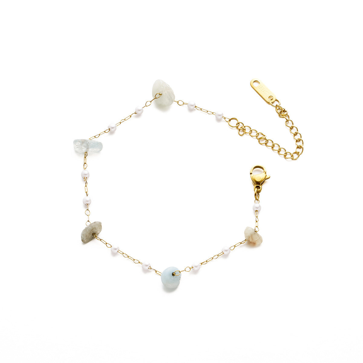 18K Gold Pearl Gravel Bracelet