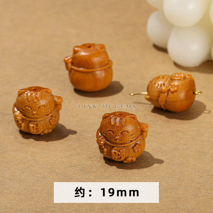 Barbie sandalwood carving lion head cat claw lotus pod accessories