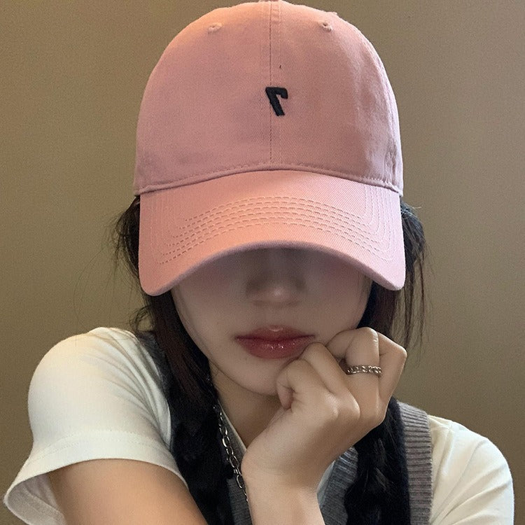 Pink Wide-Brim Baseball Cap