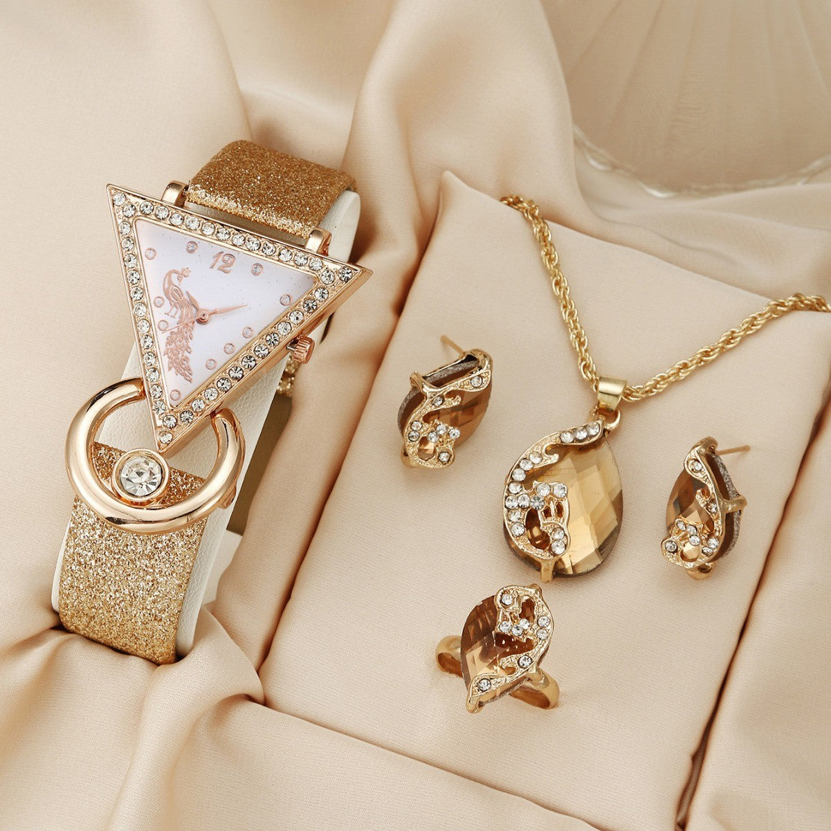 Watch Square Jewelry Set