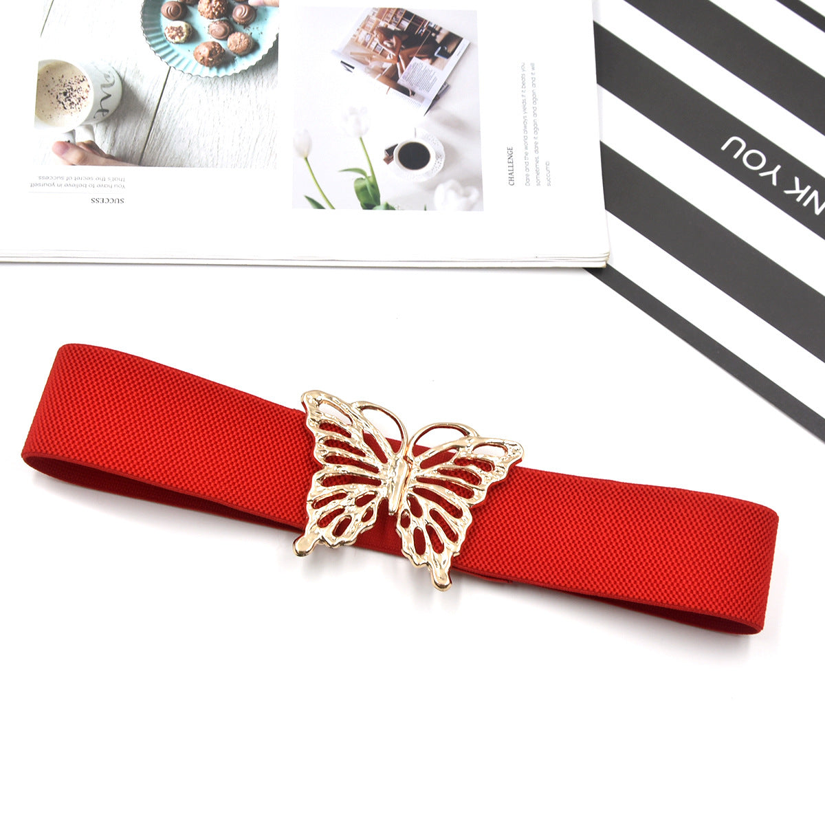 Hollow butterfly decorative belt