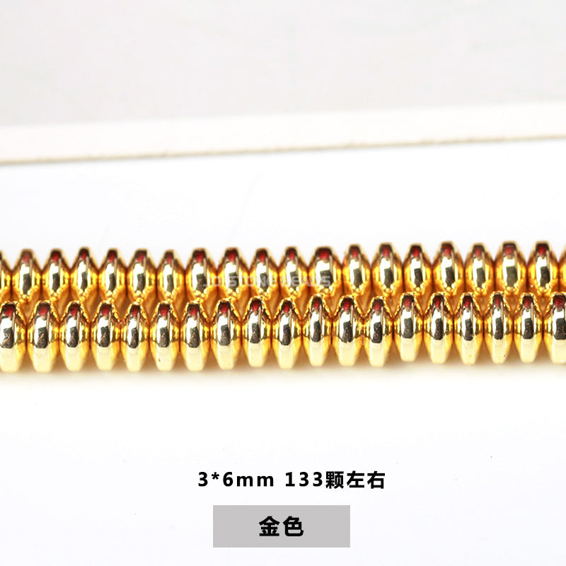 Black gallstone abacus beads DIY necklace bracelet beads