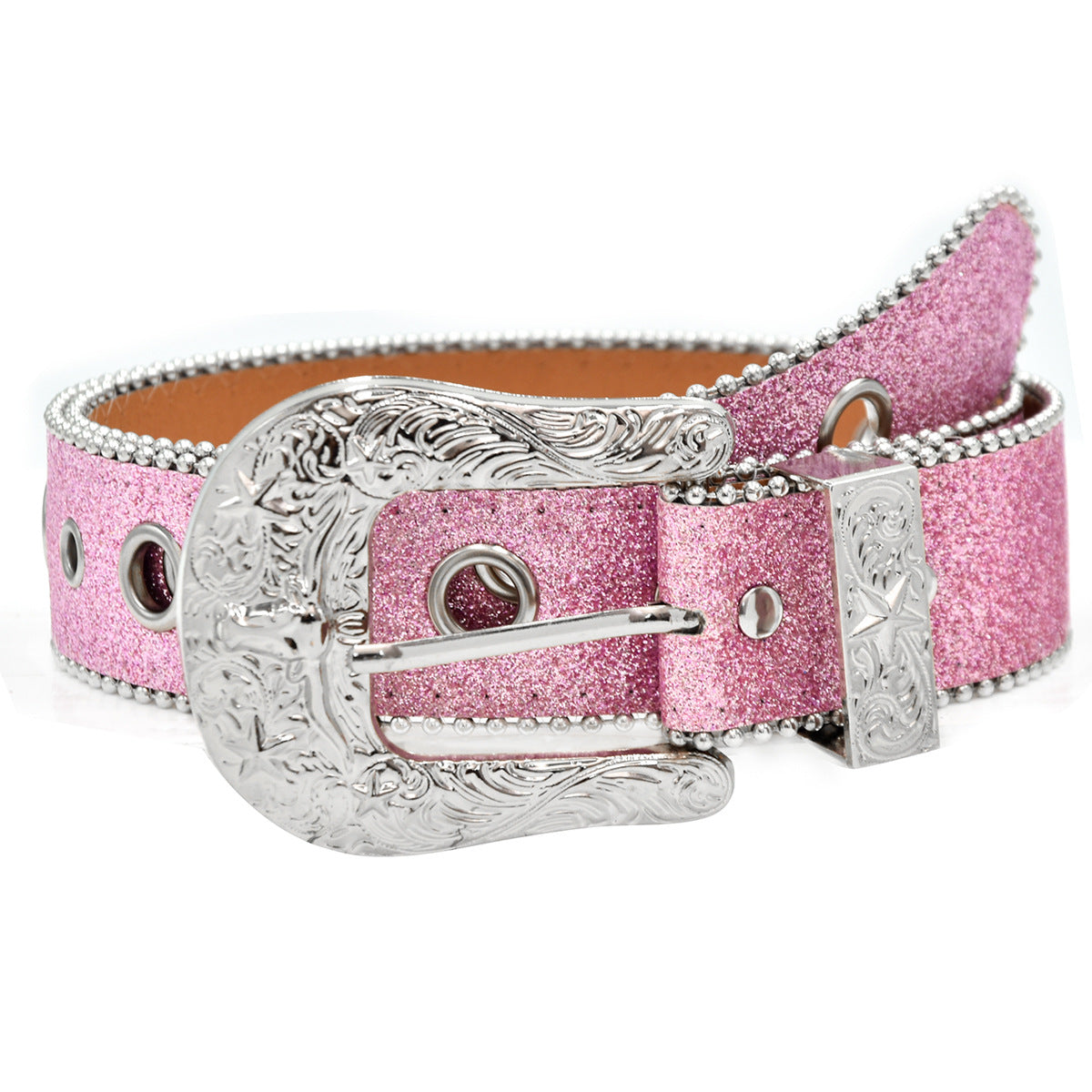 Rhinestone belt female ins wind wide belt