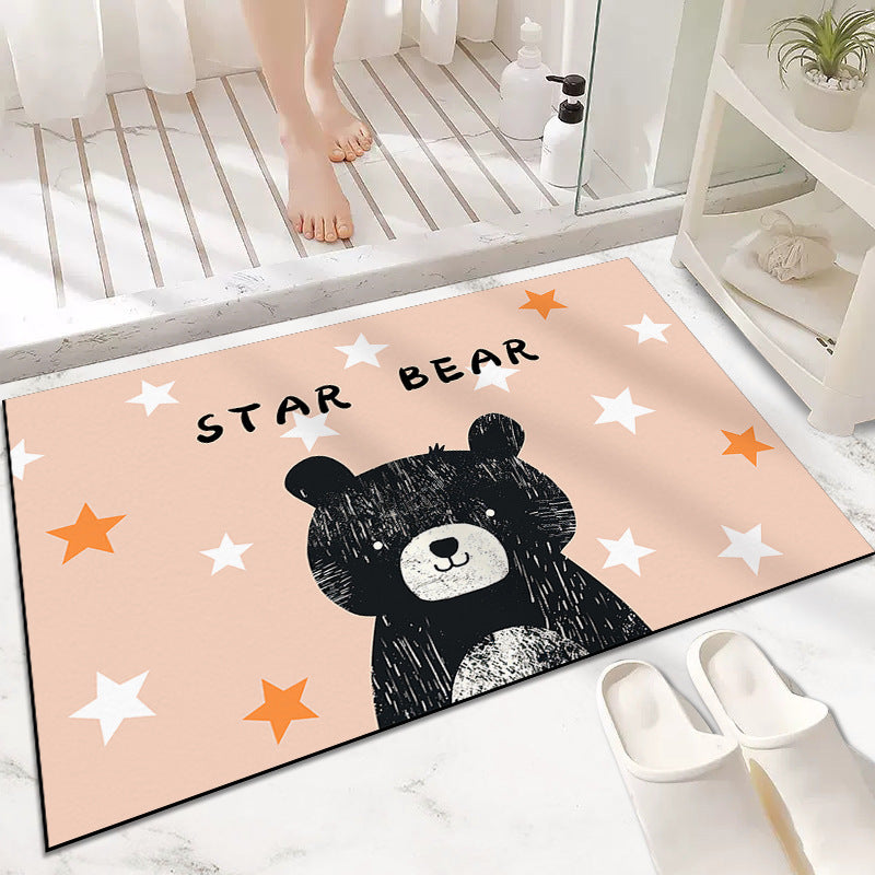 Cartoon diatomaceous earth bath mat