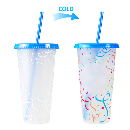 710Ml temperature-sensitive plastic color-changing cup