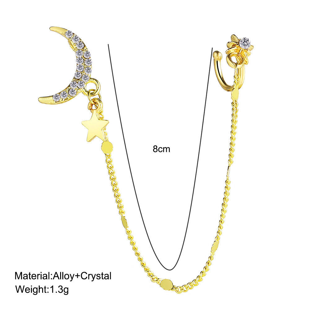 Star & Moon Ear Bone Clip