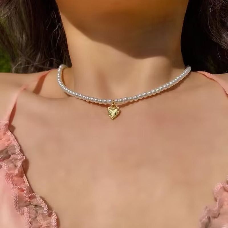 Imitation Pearl Collarbone Chain