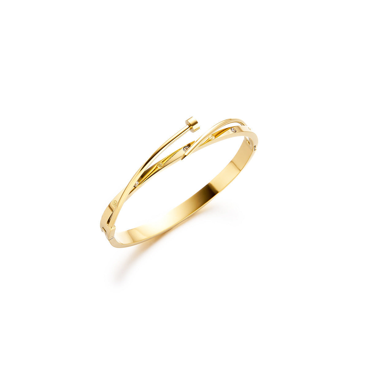 Women's Titanium Steel Nail-Style Diamond Bracelet (Wholesale)