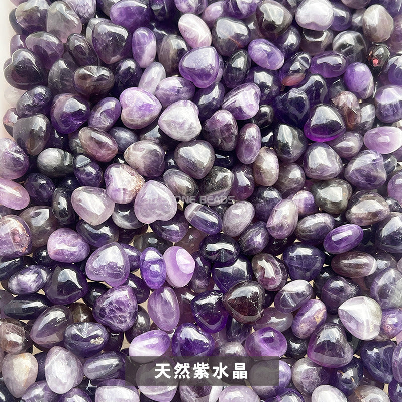 15Mm pink crystal peach heart semi-precious stone