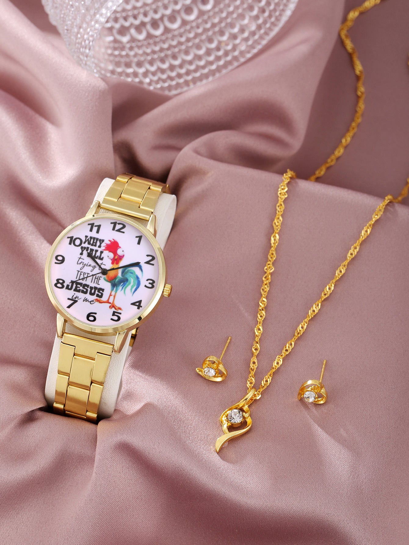 Pearl Jewelry Set Quartz Watch