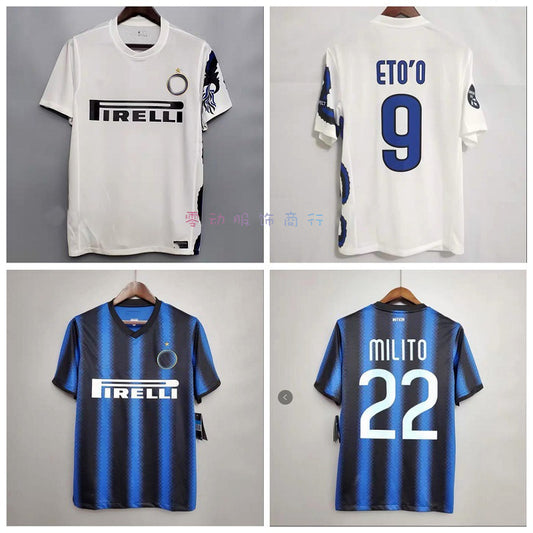 10-11 Inter Retro Milito Zanetti Sneijder Eto'o Nagatomo Camiseta local 