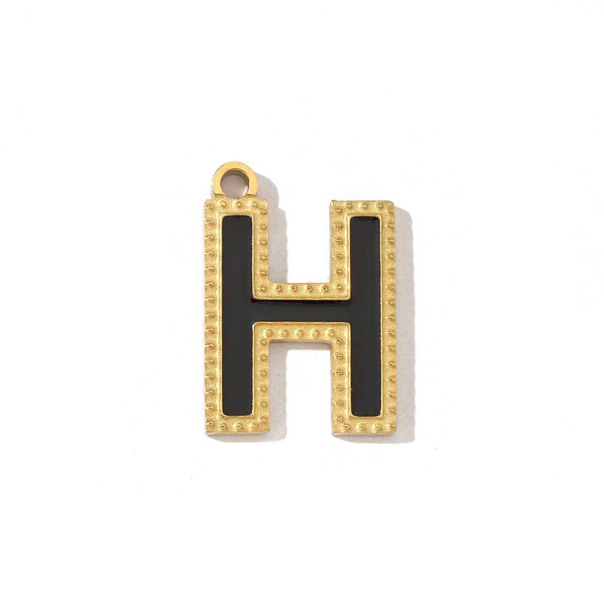 Colorful letter titanium steel necklace pendant