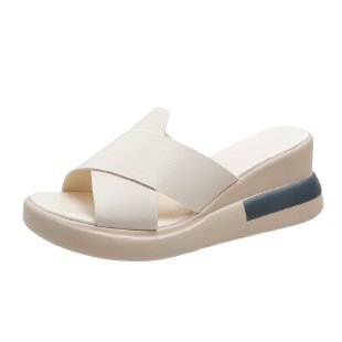 Soft leather heightening muffin shoes