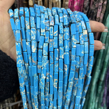 4*13mm long crystal agate cube special shaped beads