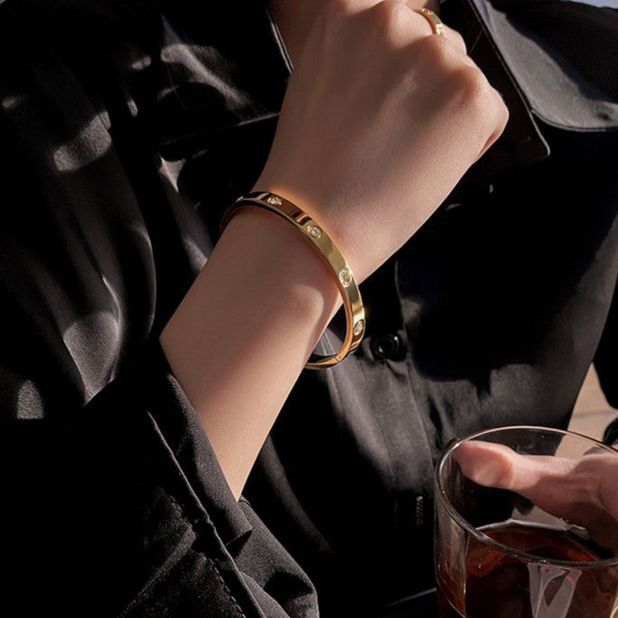 Titanium Steel Zircon Classic Boho Light-Luxury Bracelet