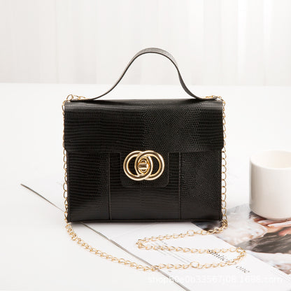 Foreign trade lizard pattern portable square bag