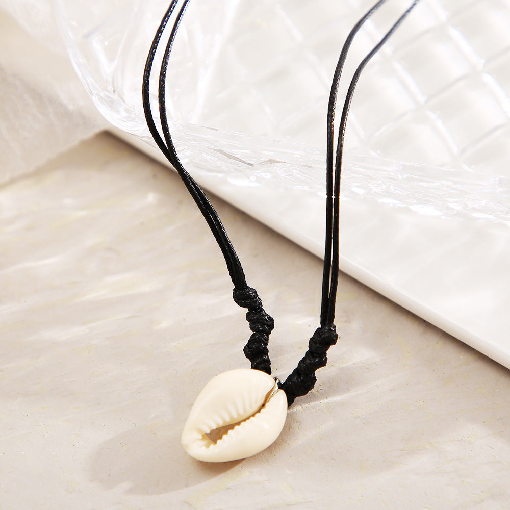 Black leather necklace