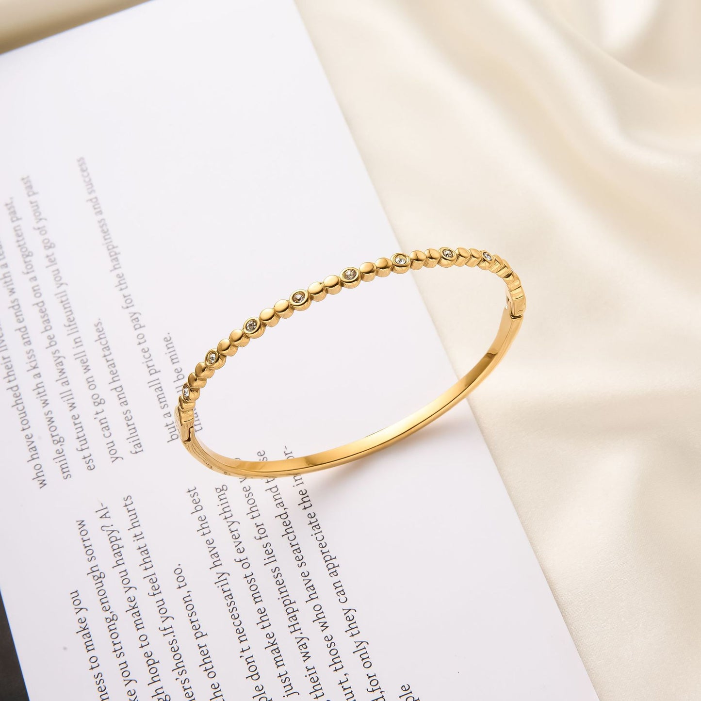 Stainless Steel Gypsy Star Diamond Bracelet