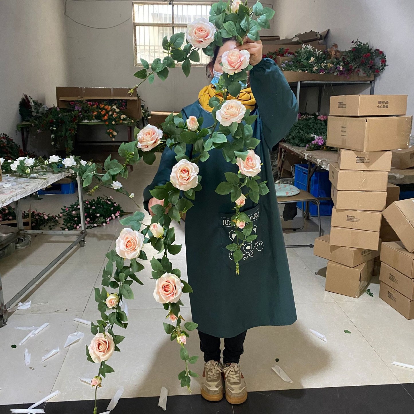 Rose vine artificial flower