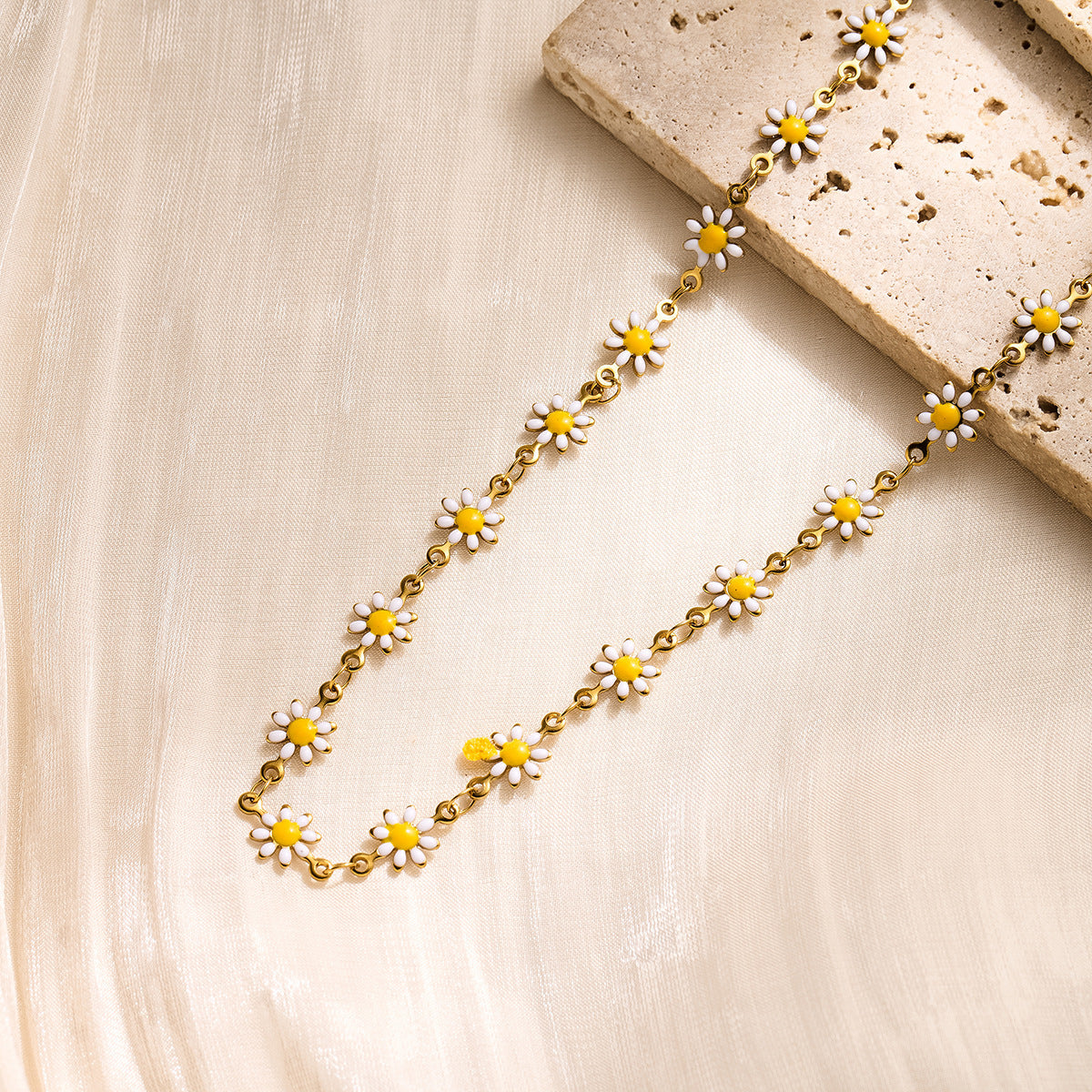 Titanium Steel Daisy Flower Necklace