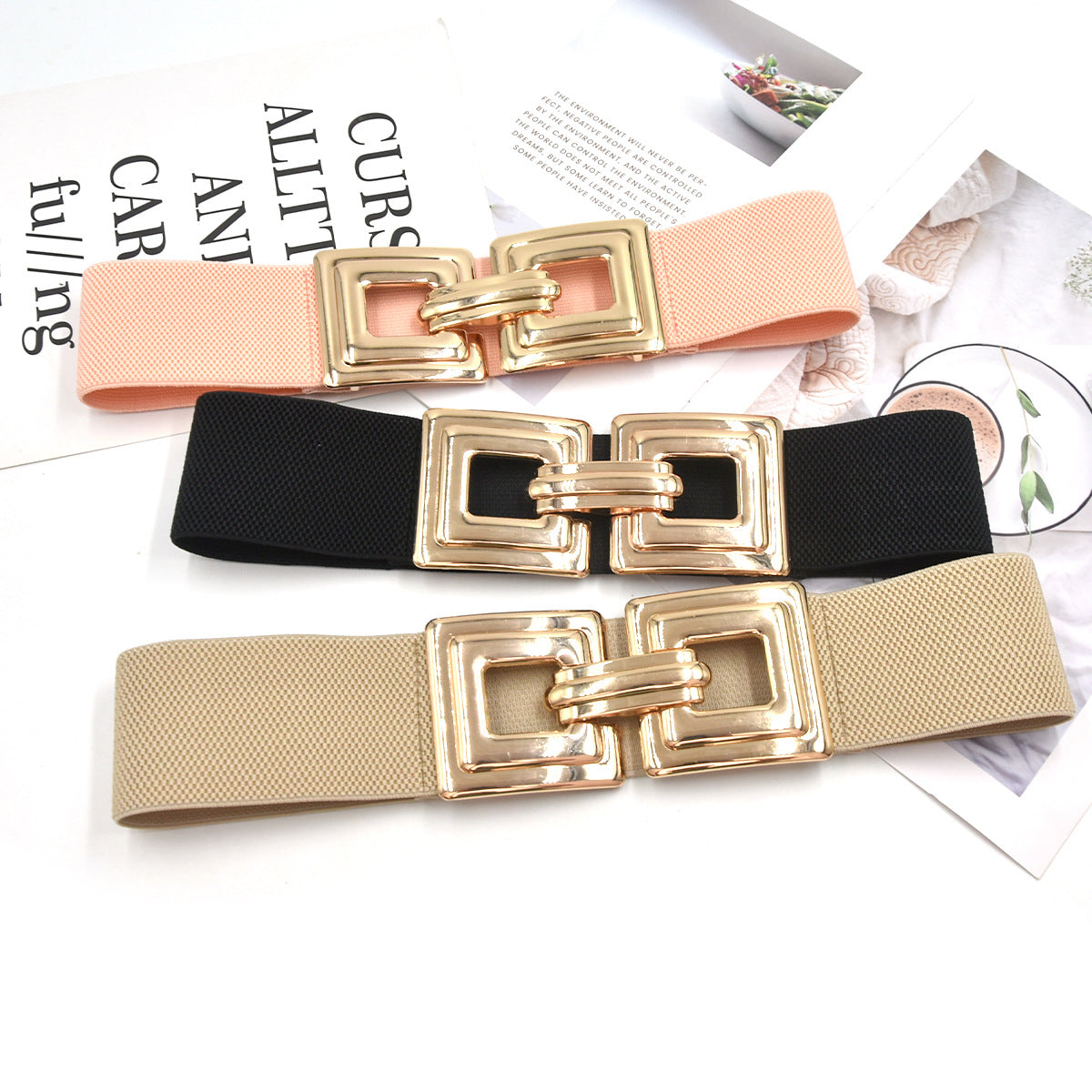 Gold belt women's decorative belt