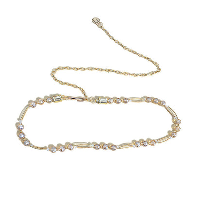 Handmade beaded crystal bead chain